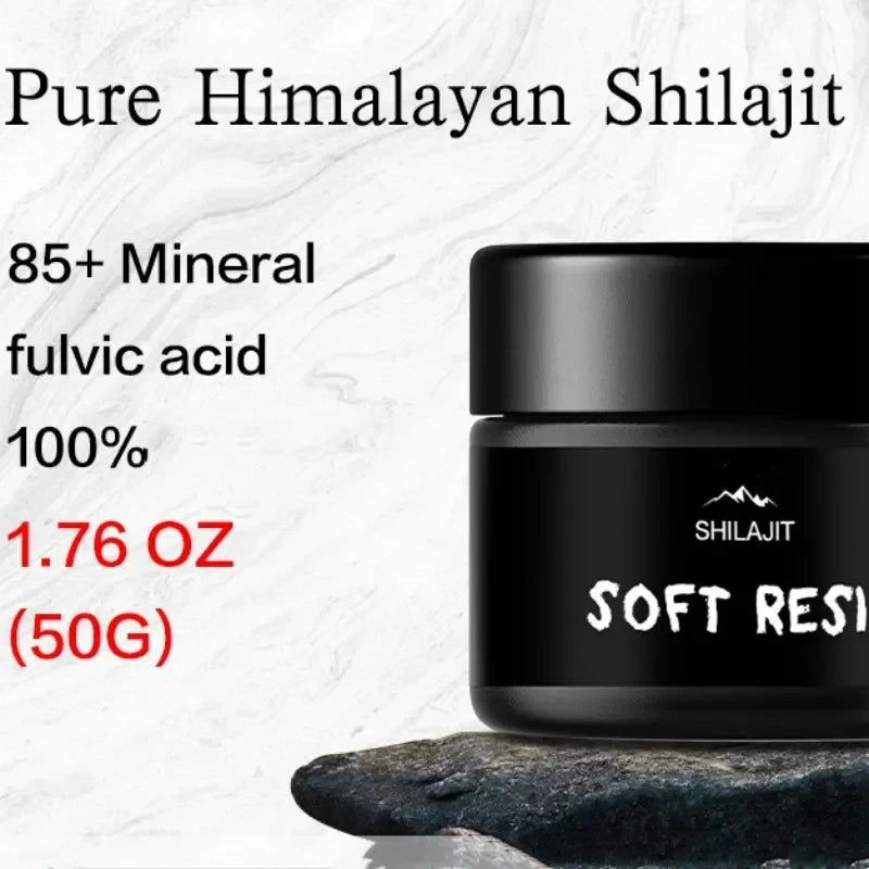 Pure Himalayan Shilajit Resin 50g Organic Mulittea Skin Beauty Health Hormone Balance 85+ Trace Minerals Fulvic Acid Natural Mal