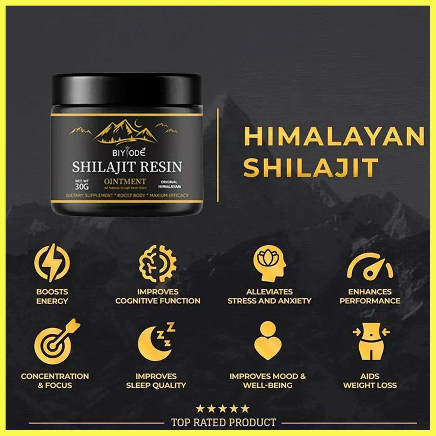 Pure Himalayan 100% Shilajit Resin 30g With Spoon With 85+ Trace Minerals & Fulvic Acid Care Lab Fulvic Acid Tested